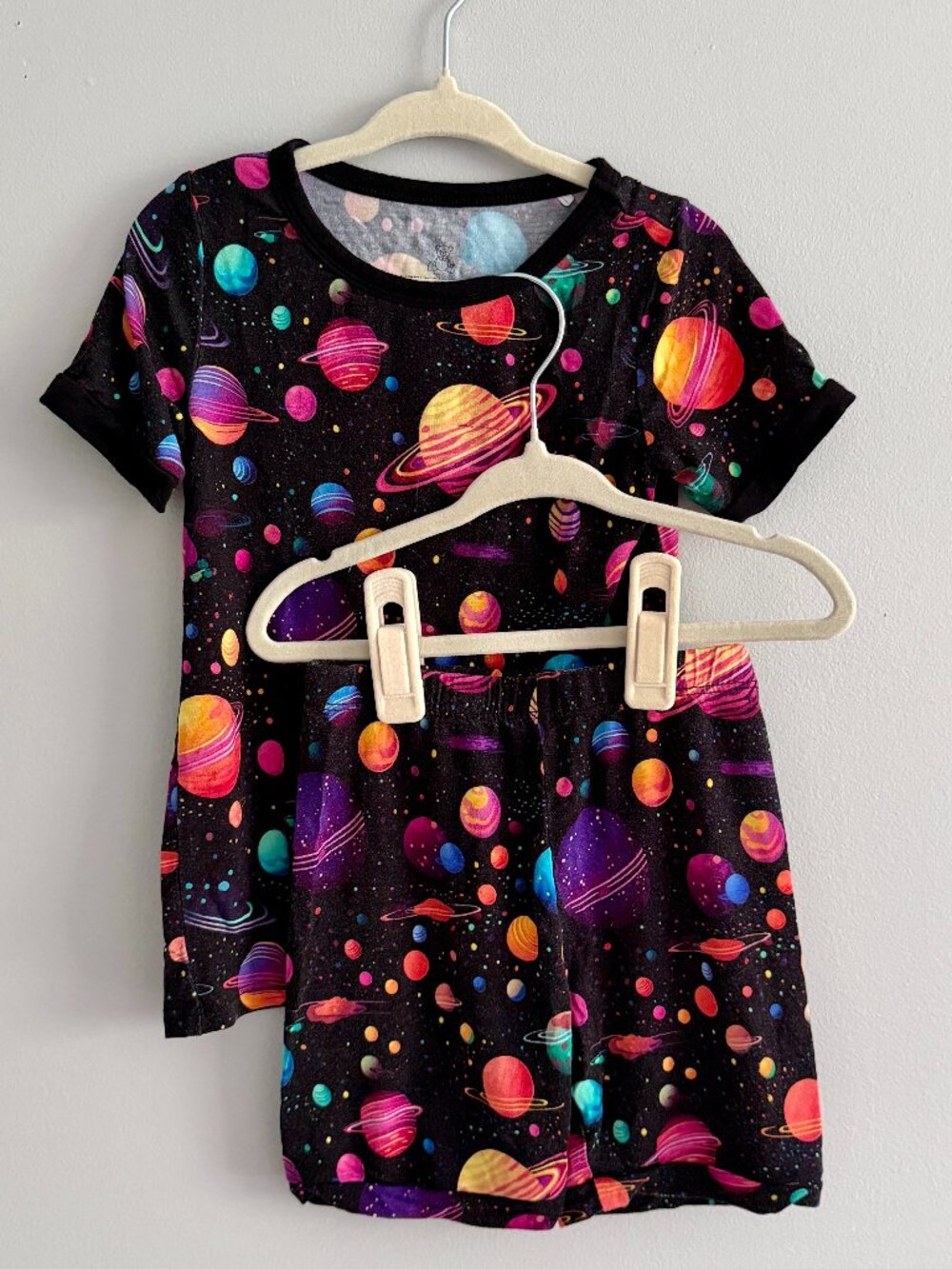 Little Snuggles Bamboo Short Pajama Set in Solar Galaxy PLAY 3